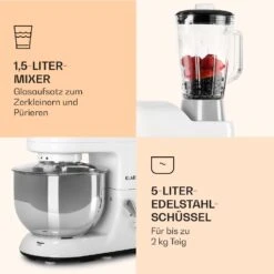 Lucia Küchenmaschine 3-in-1 2000 W / 2,7 PS 5 Ltr Edelstahl BPA-frei -Küchenbedarf Geschäft 10008236 de 0006 logo