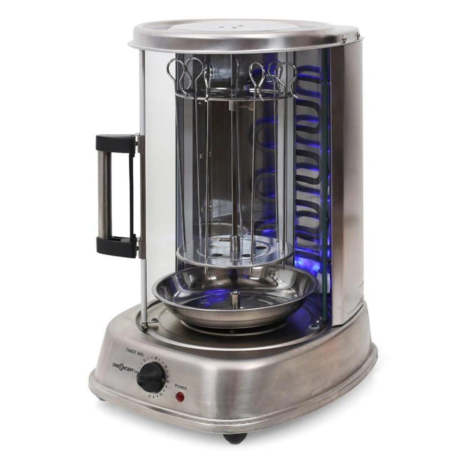 Kebap Master Pro Vertikalgrill 1500W Edelstahl Inkl. Spieß Set 6 Kebap Master Pro Vertikalgrill 1500W Edelstahl Inkl. Spieß Set – Bild 6