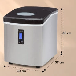 Mr. Black-Frost Eismaschine 150W Edelstahl Schwarz 15kg -Küchenbedarf Geschäft 10020109 yy 0011 dimensions