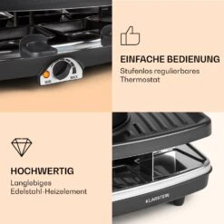 Entrecote 2-in-1 Raclettegrill & Fondue Naturstein 1100W 8 Personen -Küchenbedarf Geschäft 10022268 de 0004 logo