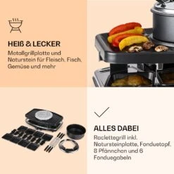 Entrecote 2-in-1 Raclettegrill & Fondue Naturstein 1100W 8 Personen -Küchenbedarf Geschäft 10022268 de 0005 logo