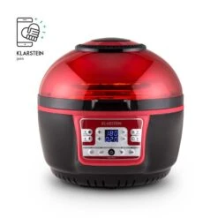 VitAir Turbo Heißluftfritteuse Rot-schwarz 1400W Grillen Backen 9l -Küchenbedarf Geschäft 10028289 yy 0004 logo Klarstein VitAir Heissluftfritteuse V2 rot schwarz