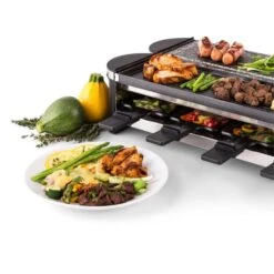 Tenderloin 50/50 Raclette-Grill 1200W 8 Personen Naturstein & Grill -Küchenbedarf Geschäft 10028578 yy 0006 logo 06 Klarstein Tenderloin Raclette Grill