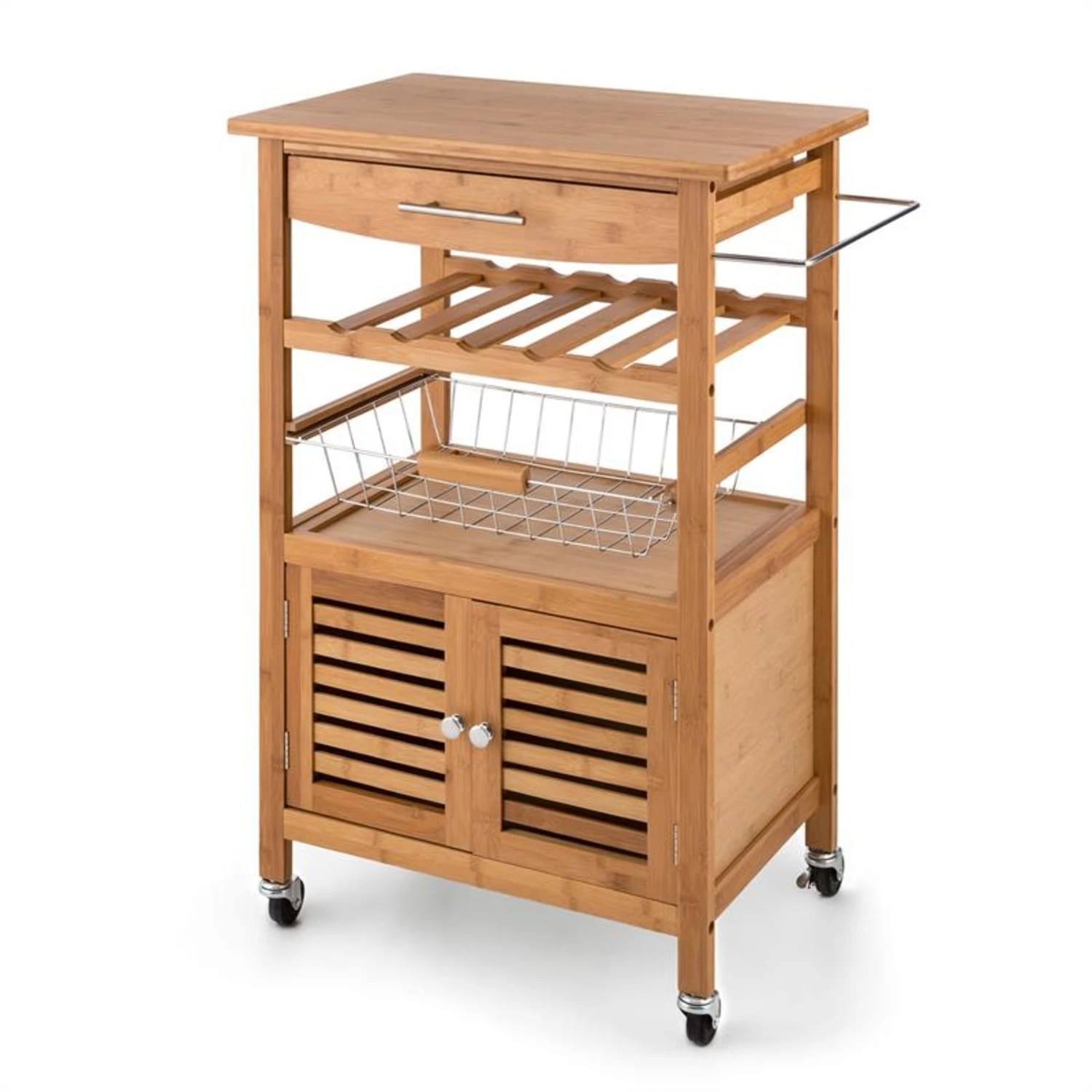 Louisiana Servierwagen Küchenwagen 5 Etagen Holz Handtuchhalter Mobil 9 Louisiana Servierwagen Küchenwagen 5 Etagen Holz Handtuchhalter Mobil – Bild 9