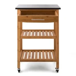 Tennessee Servierwagen Küchenwagen 4 Etagen Holz Granit Mobil -Küchenbedarf Geschäft 10028590 uk 0003 detail