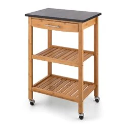 Tennessee Servierwagen Küchenwagen 4 Etagen Holz Granit Mobil -Küchenbedarf Geschäft 10028590 uk 0005 titel