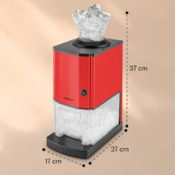 Icebreaker Ice Crusher 15kg/h 3,5 Liter Eisbehälter Edelstahl Rot -Küchenbedarf Geschäft 10028938 yy 0011 dimensions