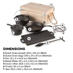 Hotrod Masterplan Dutch Oven Set 7-teilig BBQ Topfset Gusseisen -Küchenbedarf Geschäft 10029164 yy 0008 logo