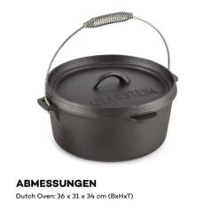 Hotrod 85 Dutch Oven BBQ-Topf 9 Qt / 8,5 Liter Gusseisen Schwarz -Küchenbedarf Geschäft 10029167 de 0008 logo