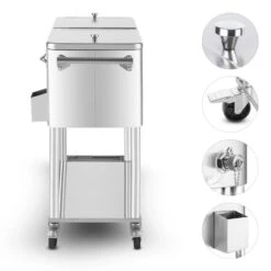 Springbreak 2000 Getränkewagen Terrassenkühlwagen 80l Edelstahl -Küchenbedarf Geschäft 10029647 yy 0003 logo