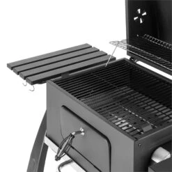 Bigfoot Holzkohlegrill Smoker BBQ-Grill 55 X 40 Cm Stahl Schwarz -Küchenbedarf Geschäft 10029763 yy 0007 detail Klarstein Bigfoot BBQ Grill Smoker