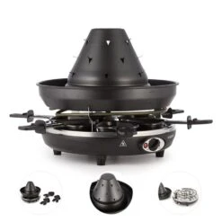 Taste Volcano Tartarengrill Raclettegrill 1500 W 6 Personen Schwarz -Küchenbedarf Geschäft 10030307 yy 0006 detail Klarstein Tataren Grill Raclette Grill