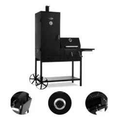 Fleischbrocken Holzkohlegrill Smoker Räucherofen BBQ-Grill Schwarz 11 Fleischbrocken Holzkohlegrill Smoker Räucherofen BBQ-Grill Schwarz -Küchenbedarf Geschäft 10030554 yy 0005 detail Professional charcoal grill and smoker