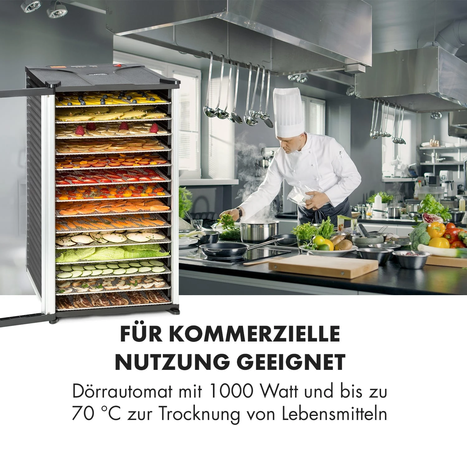 Fruit Jerky 14 Dörrautomat 1000W 30 Bis 70 °C 14 Etagen LC-Display 2 Fruit Jerky 14 Dörrautomat 1000W 30 Bis 70 °C 14 Etagen LC-Display – Bild 2
