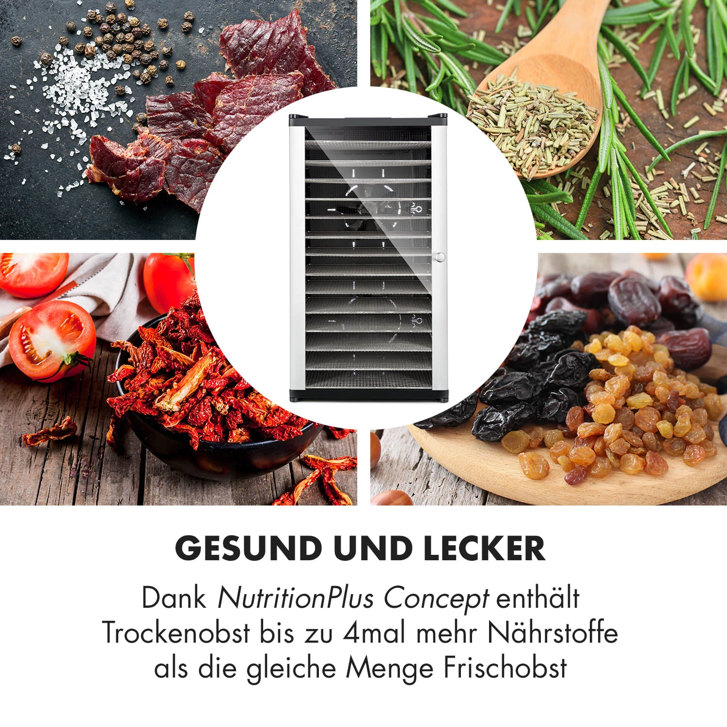 Fruit Jerky 14 Dörrautomat 1000W 30 Bis 70 °C 14 Etagen LC-Display 5 Fruit Jerky 14 Dörrautomat 1000W 30 Bis 70 °C 14 Etagen LC-Display – Bild 5