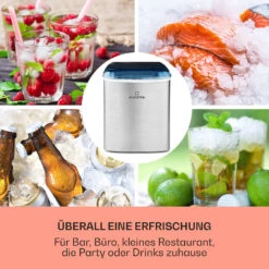On-The-Rocks Eismaschine LED | 12kg Je 24h | 2.1l | Edelstahl Schwarz -Küchenbedarf Geschäft 10031372 de 0003 usp