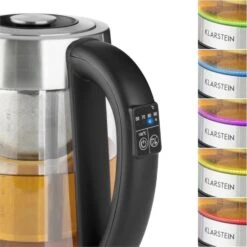 Ostfriese Wasserkocher 2-in-1 Teekocher 1,7L 2200W LED Edelstahl Glas -Küchenbedarf Geschäft 10031479 yy 0004 detail Klarstein Ostfriese Wasserkocher Edelstahl Glas