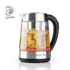 Ostfriese Wasserkocher 2-in-1 Teekocher 1,7L 2200W LED Edelstahl Glas -Küchenbedarf Geschäft 10031479 yy 0005 logo Klarstein Ostfriese Wasserkocher Edelstahl Glas