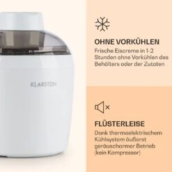 Schneeflöckchen Eiscremebereiter Thermoelektrisch 700ml Leise Weiß -Küchenbedarf Geschäft 10031663 de 0003 logo