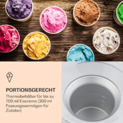 Schneeflöckchen Eiscremebereiter Thermoelektrisch 700ml Leise Weiß -Küchenbedarf Geschäft 10031663 de 0005 logo