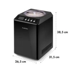 Vanilly Sky Family Eiscremebereiter Frozen Yoghurt 250W 2,5l Schwarz -Küchenbedarf Geschäft 10031848 yy 0008 logo Klarstein Vanilly Sky Family Eiscremebereiter schwarz