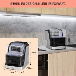 Kristall Eiswürfelmaschine Kristalleis 2 Größen 2,5l Wassertank -Küchenbedarf Geschäft 10031891 de 0006 usp