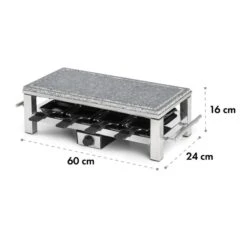 Schmelzlette Raclette 1500W Naturstein-Platte Edelstahlgehäuse -Küchenbedarf Geschäft 10032028 yy 0006 logo Klarstein Schmelzlette Raclette 1500W Edelstahl