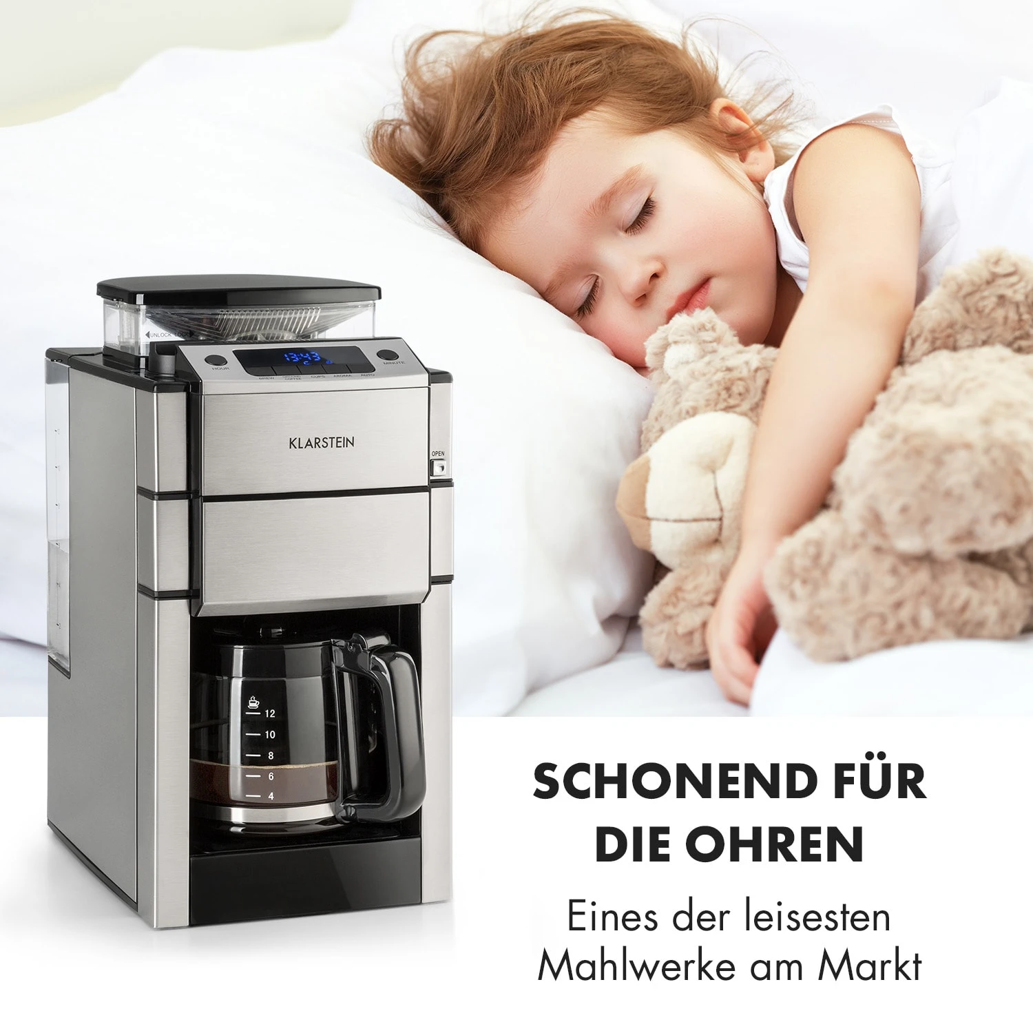 Aromatica X Kaffeemaschine Mahlwerk Glaskanne Aroma+ Edelstahl 7 Aromatica X Kaffeemaschine Mahlwerk Glaskanne Aroma+ Edelstahl – Bild 7