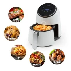 AirVital Heißluftfritteuse 1300W 2,5l CeraPlus-Antihaft Touch Weiß 11 AirVital Heißluftfritteuse 1300W 2,5l CeraPlus-Antihaft Touch Weiß -Küchenbedarf Geschäft 10032331 yy 0003 logo Klarstein AirVital Heissluftfritteuse 1300W weiss