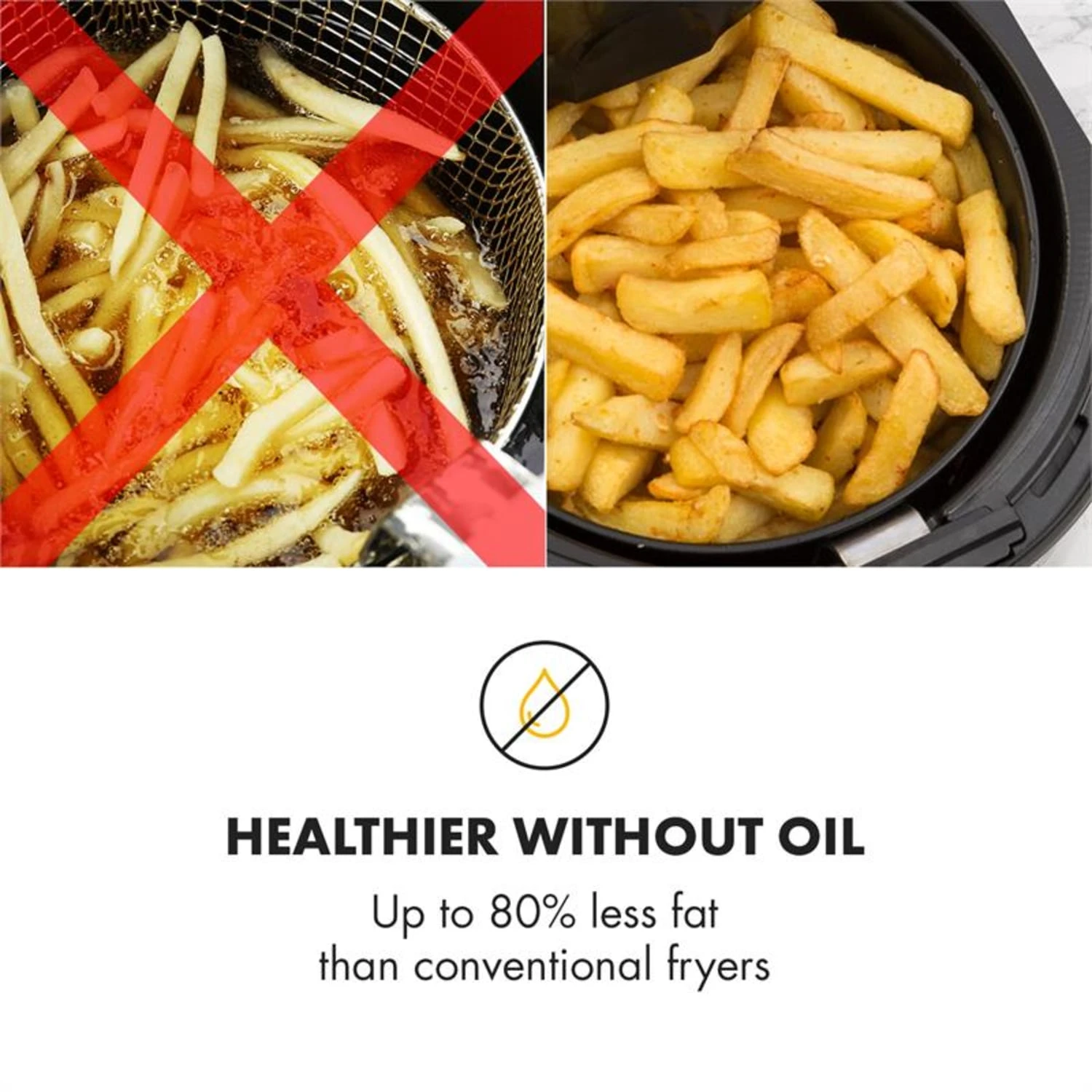 AirVital Heißluftfritteuse 1300W 2,5l CeraPlus-Antihaft Touch Weiß 7 AirVital Heißluftfritteuse 1300W 2,5l CeraPlus-Antihaft Touch Weiß – Bild 7