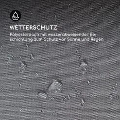 Steakhouse Grilldach 220x215x140cm PE 180 G/m² Flammhemmend Stahl Grau -Küchenbedarf Geschäft 10032523 de 0006 logo