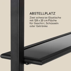 Steakhouse Grilldach 220x215x140cm PE 180 G/m² Flammhemmend Stahl Grau -Küchenbedarf Geschäft 10032523 de 0007 logo