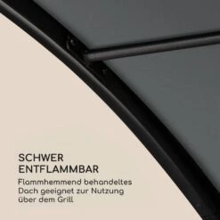 Steakhouse Grilldach 220x215x140cm PE 180 G/m² Flammhemmend Stahl Grau -Küchenbedarf Geschäft 10032523 de 0009 logo