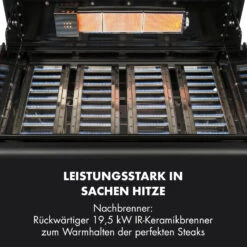 Highgrade 4 IB Gasgrill 6 Brenner 19,8 KW 71x46cm Grill Edelstahl -Küchenbedarf Geschäft 10032580 de 0005 logo