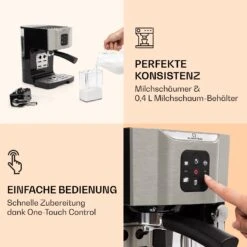 BellaVita Kaffeemaschine 3-in-1 1450 W 20 Bar Milchschäumer -Küchenbedarf Geschäft 10032806 de 0003 logo