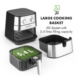 AeroVital Heißluftfritteuse 1700W 5,4 Liter Timer Edelstahl Silber -Küchenbedarf Geschäft 10032848 yy 0009 logo Klarstein AeroVital Heissluftfritteuse silber reedit