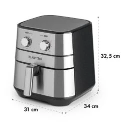 AeroVital Heißluftfritteuse 1700W 5,4 Liter Timer Edelstahl Silber -Küchenbedarf Geschäft 10032848 yy 0010 logo Klarstein AeroVital Heissluftfritteuse silber reedit
