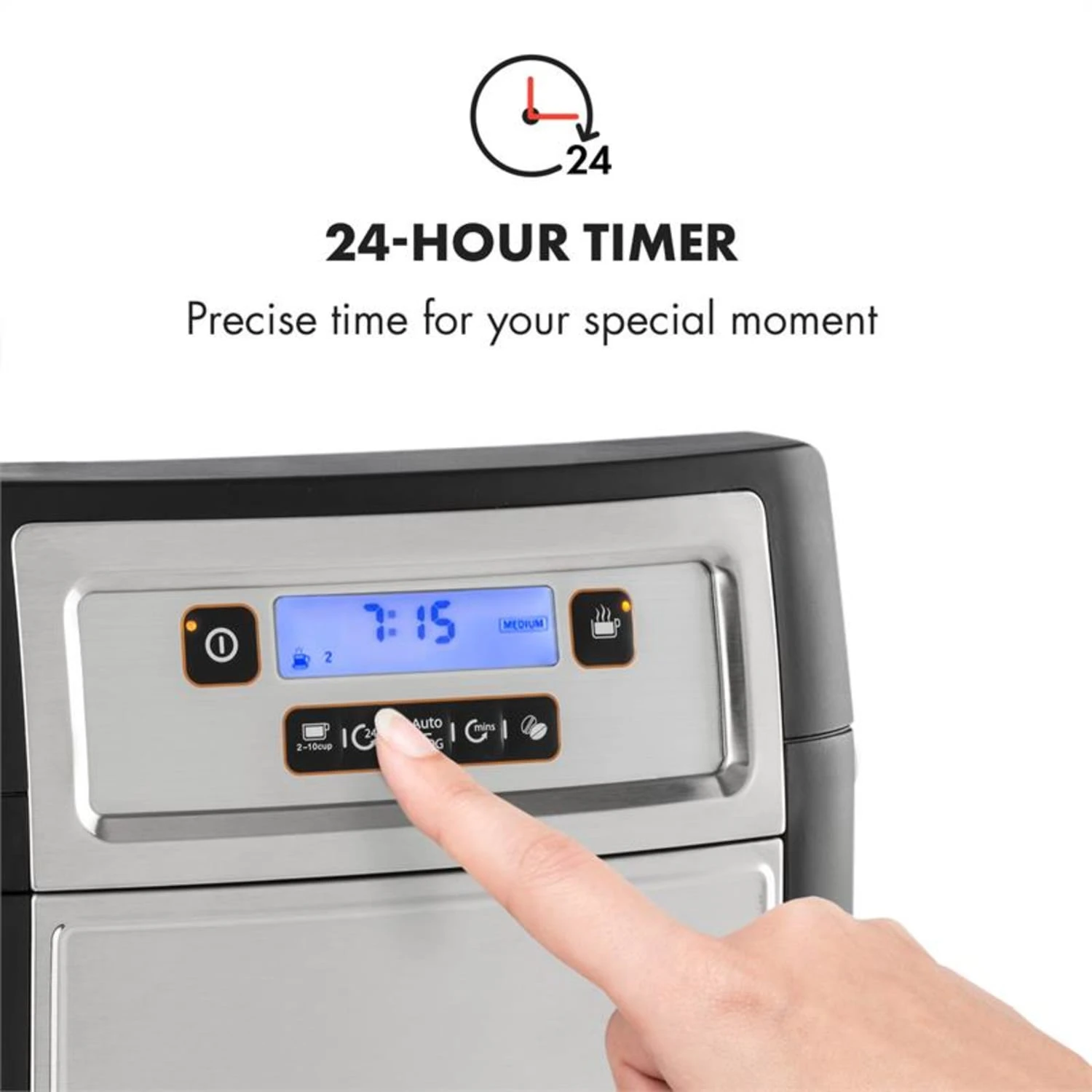 Aromatica II Kaffeemaschine, Mahlwerk, 1,25 L, Silber 4 Aromatica II Kaffeemaschine, Mahlwerk, 1,25 L, Silber – Bild 4