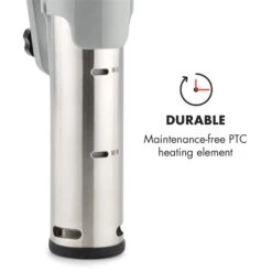 Quickstick Flex 1300W 3D Circulating 0-95 °C IPX7 Timer Silber -Küchenbedarf Geschäft 10032906 yy 0008 logo Klarstein Quickstick Flex silber