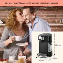 Baristomat 2-in-1-Heißgetränkeautomat Kaffee Tee Milchschaum -Küchenbedarf Geschäft 10033138 de 0005 usp