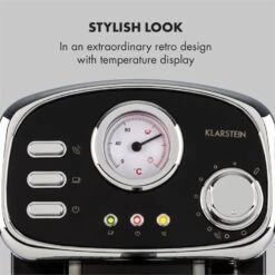 Espressionata Gusto Espressomaschine 1100W 15 Bar Druck Schwarz 11 Espressionata Gusto Espressomaschine 1100W 15 Bar Druck Schwarz -Küchenbedarf Geschäft 10033209 yy 0003 logo Klarstein Espressionata Gusto Espressomaschine