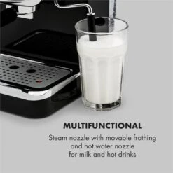 Espressionata Gusto Espressomaschine 1100W 15 Bar Druck Schwarz 15 Espressionata Gusto Espressomaschine 1100W 15 Bar Druck Schwarz -Küchenbedarf Geschäft 10033209 yy 0007 logo Klarstein Espressionata Gusto Espressomaschine