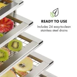 Master Jerky 24 Dörrautomat 5850W 40-90 °C 15h-Timer Edelstahl Silber 11 Master Jerky 24 Dörrautomat 5850W 40-90 °C 15h-Timer Edelstahl Silber -Küchenbedarf Geschäft 10033214 yy 0004 logo Klarstein Master Jerky 24 Doerrautomat silber