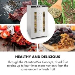 Master Jerky 24 Dörrautomat 5850W 40-90 °C 15h-Timer Edelstahl Silber 12 Master Jerky 24 Dörrautomat 5850W 40-90 °C 15h-Timer Edelstahl Silber -Küchenbedarf Geschäft 10033214 yy 0005 logo Klarstein Master Jerky 24 Doerrautomat silber