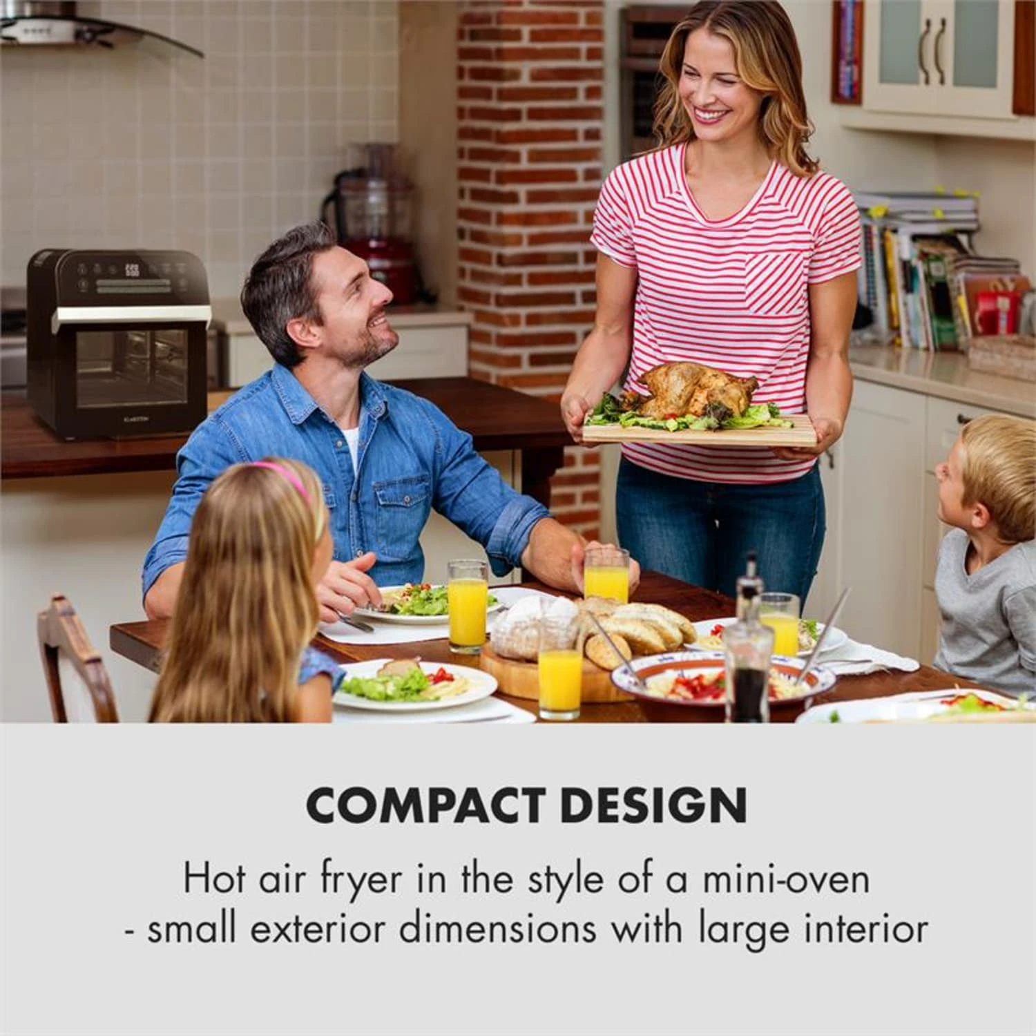 AeroVital Cube Heißluftfritteuse 1600W 12l Timer 16 Programme Schwarz 2 AeroVital Cube Heißluftfritteuse 1600W 12l Timer 16 Programme Schwarz – Bild 2