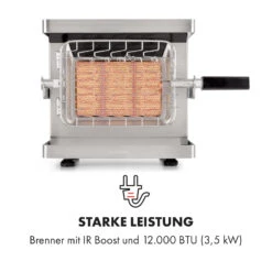 Crossfire Vertikaler Gasgrill 800°C Infrarot-Brenner 12.000 BTU Silber -Küchenbedarf Geschäft 10033288 de 0003 logo