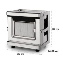 Crossfire Vertikaler Gasgrill 800°C Infrarot-Brenner 12.000 BTU Silber -Küchenbedarf Geschäft 10033288 yy 0011 logo Klarstein Crossfire Vertikaler Gasgrill silber reedit