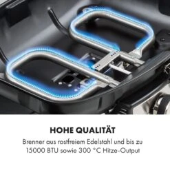 Parforce Duo Gasgrill 2 Brenner 4,4kW 15000BTU 300°C Grau -Küchenbedarf Geschäft 10033297 de 0005 logo