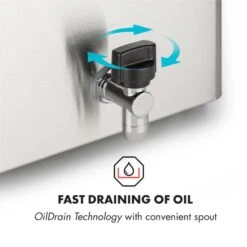 Family Fry Fritteuse 3000W Oil Drain Technology Edelstahl Silber 13 Family Fry Fritteuse 3000W Oil Drain Technology Edelstahl Silber -Küchenbedarf Geschäft 10033342 yy 0005 logo Klarstein Family Fry Fritteuse 3000W silber