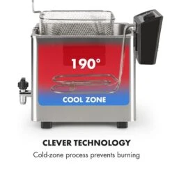 Family Fry Fritteuse 3000W Oil Drain Technology Edelstahl Silber 14 Family Fry Fritteuse 3000W Oil Drain Technology Edelstahl Silber -Küchenbedarf Geschäft 10033342 yy 0006 logo Klarstein Family Fry Fritteuse 3000W silber